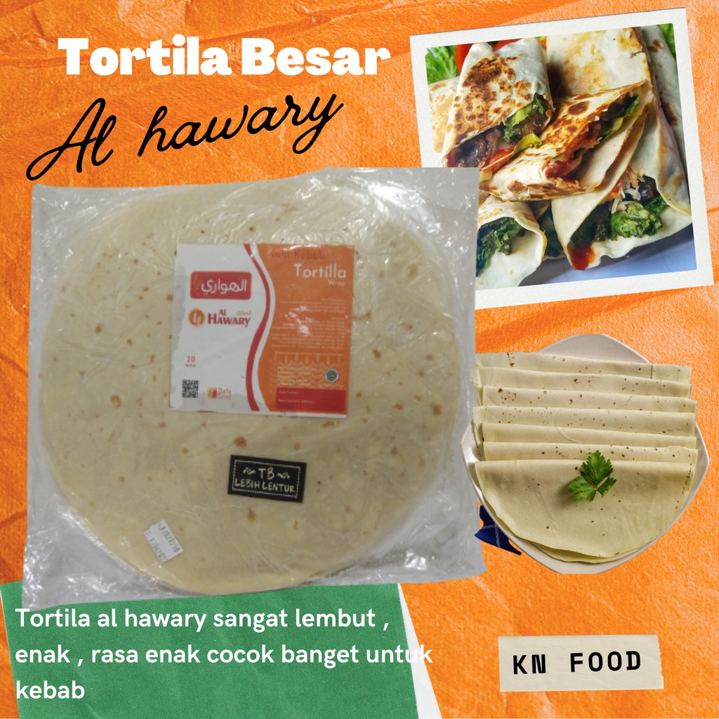 

Tortila Kebab Al Hawary Kulit Kebab Besar - Diameter 24 Cm Isi 20