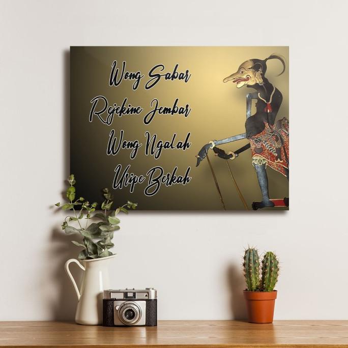 {{{{{{] Poster Quotes Petruk Wayang Punakawan - Dekorasi Hiasan Dinding Kayu