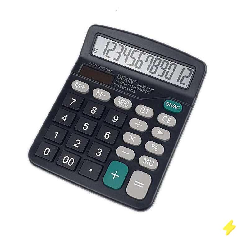 

[PROMO] DEXIN Kalkulator Elektronik 12 Digit - KK-837-12S