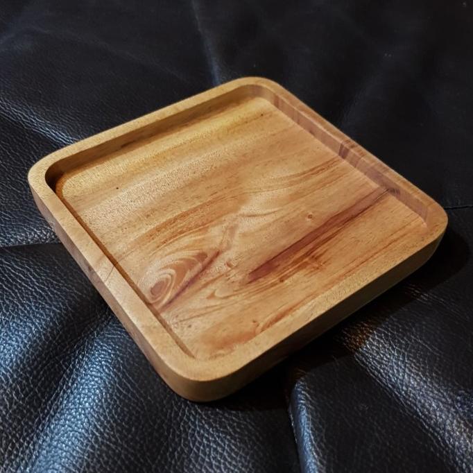 :0:0:0] tatakan gelas cangkir kopi wood coaster 12,5 cm x 12,5 cm Rustic
