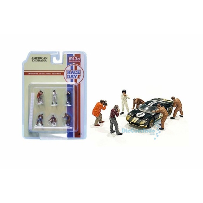 American Diorama Figure Race Day 1 Skala 1:64 Mijo Exclusive Berkualitas