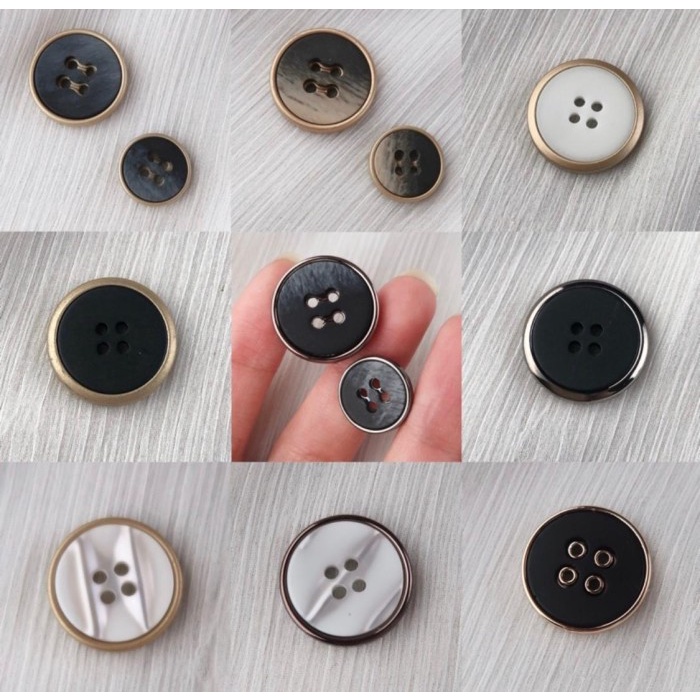 Kancing 4 Lubang Lusinan Unik Kancing Kemeja Blazer 2 Berkualitas