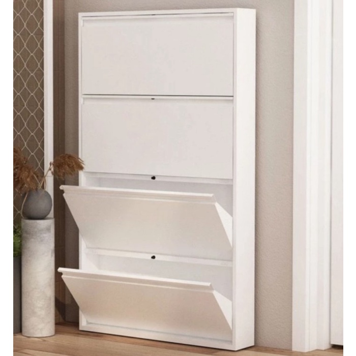 Terlaris Lemari Rak Sepatu Besi Tertutup Gantung 80Cm 20Ps Anti Rayap Bandung