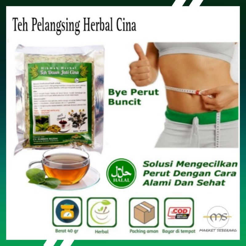 

Teh Diet Daun Jati Cina Original 100% Herbal Minuman Penurun Berat Badan Pelangsing Alami 40gr