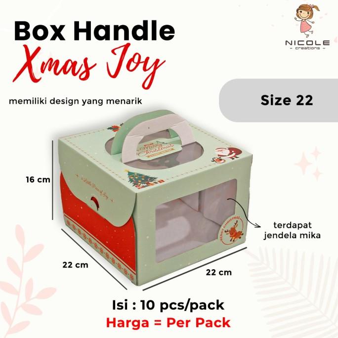 

^%^%^%^%] Cake Box Handle Xmas Joy/Kotak Kue Handle/Box Handle Christmas