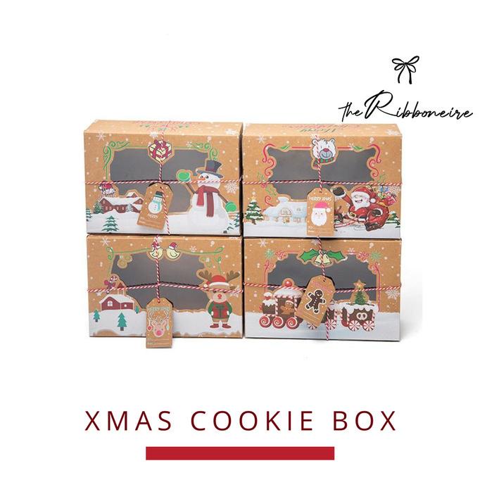 

best seller] Christmas box/ box kue natal/ box hadiah natal Isi 4 mix 22x15x17cm