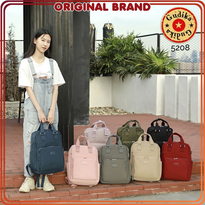 Tas Ransel Laptop Usb Gudika 5208 Nylon Waterproof Muat Laptop 15 Inci