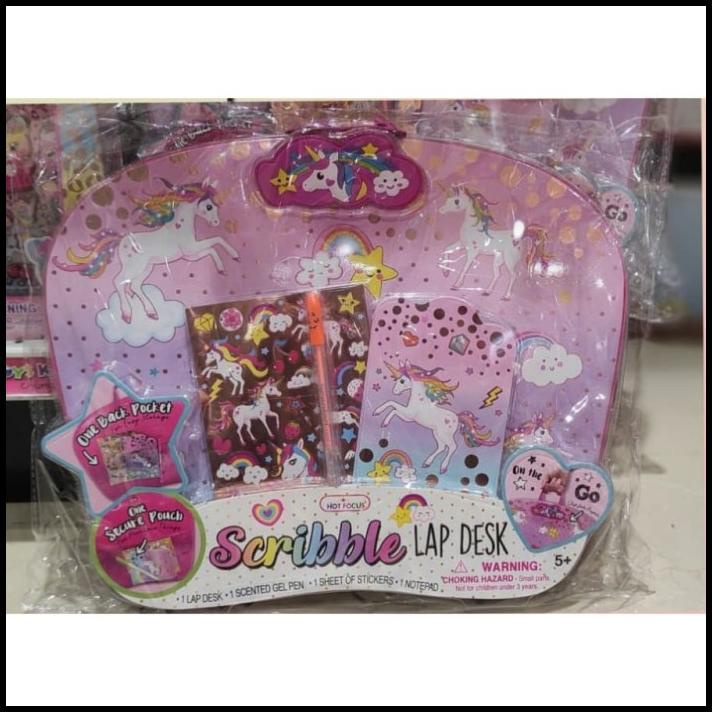 

HOT DEAL SALE MAINAN: HOTFOCUS SCRIBBLE LAP DESK UNICORN STATIONARY SET !!!!