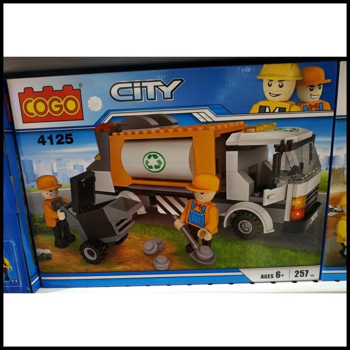 TERBARU SALE MAINAN: COGO CITY RECYCLING TRUCK BRICKS 