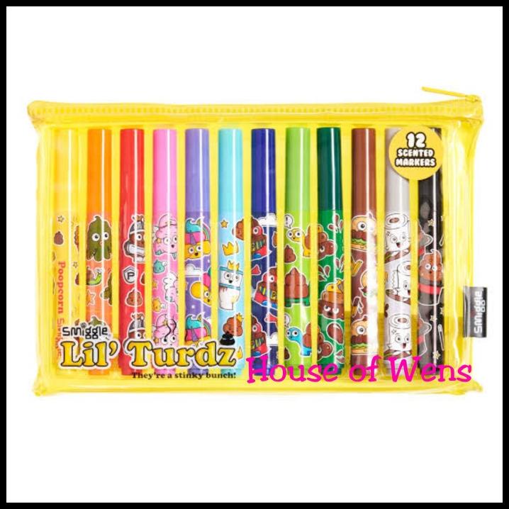 

TERMURAH SMIGGLE LIL TURDZ SCENTED MARKER PACK X12 ORIGINAL !