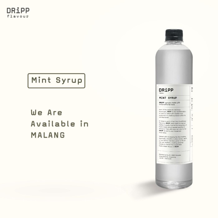 

DRiPP Mint Syrup - Sirup Rasa Daun Mint