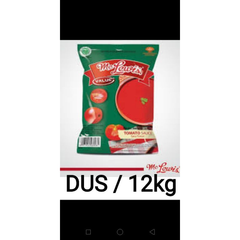 

Mc Lewis Saus Tomat Value 1Kg X 12 Pouch Per Dus