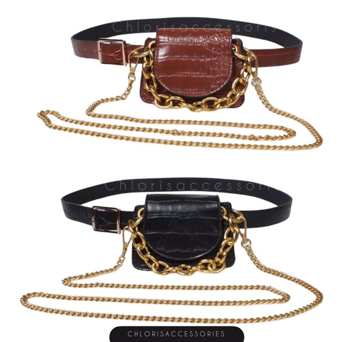 Discount Tas Pinggang Rantai Mini Bag Belt Fashion Branded Premium