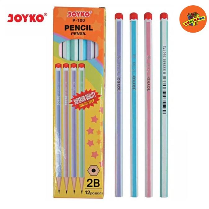 

#####] MAKASSAR! JOYKO PENCIL 2B P-100 1PC - Pensil Kayu
