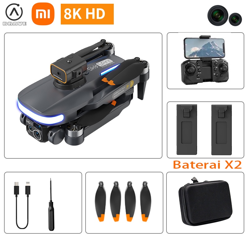 Drone R107 Drone Camera 6K Rc Drone Pesawat Remote Control Drone Gps Motor Tanpa Sikat Drone Kamera
