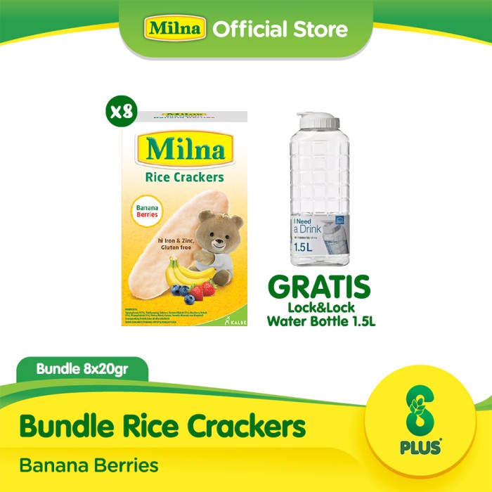 Okta- Buy 8 Milna Rice Crackers Banana Berries Free Lnl Chess Bottle 1.5L