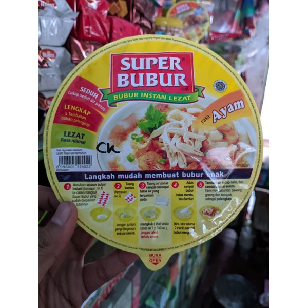 super bubur kemasan mangkok 64 gr