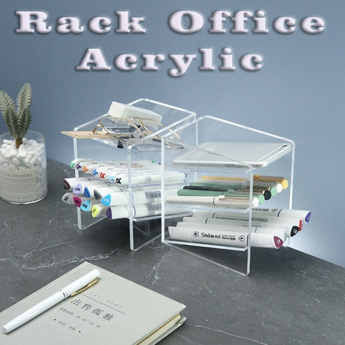 

Rack Pen Office Acrylic Holder - Rak Penyimpanan Alat Tulis Akrilik 22