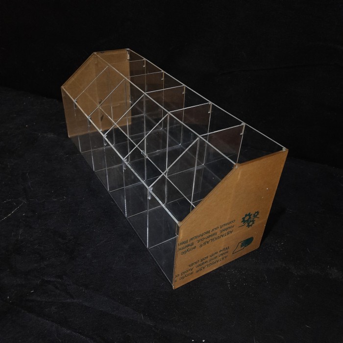 

Display rak pensil 2 tingkat/Tempat alat tulis kantor acrylic