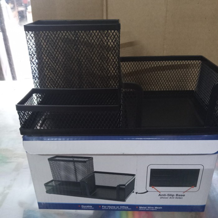 

Desk set/tempat alat tulis/desk set besi/desk set metal/Box atk kantor
