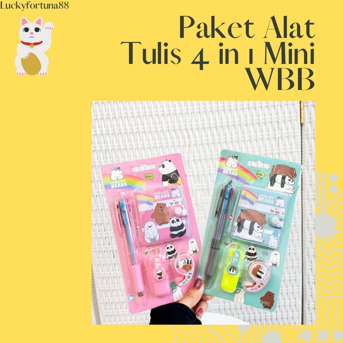 

paket alat tulis 4 in 1 Mini WBB Paket alat tulis kantor Murah lucu