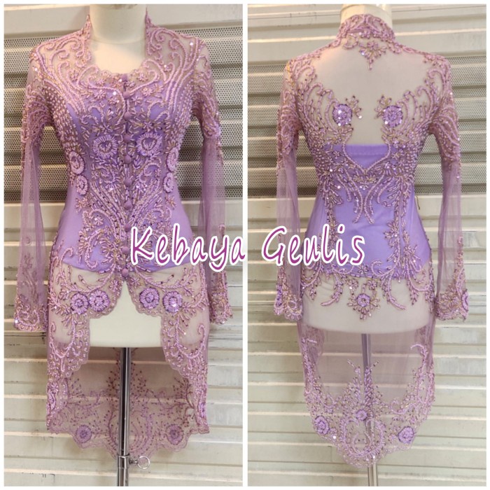 atasan kebaya pesta kebaya wisuda warna lilac TERBARU