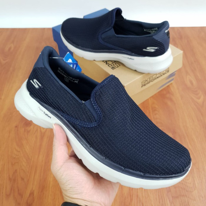 PROMO sepatu pria Slip on/ Skechers Gowalk 6 anaglyph original hitam 40-44
