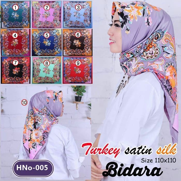 Diskon Jilbab Satin Silk Bidara / kerudung segi empat