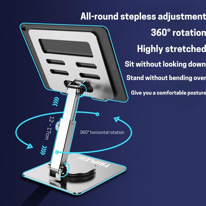 Stand Ipad Holder Tablet Td136 Aluminium Height Adjustable Meja Kasir