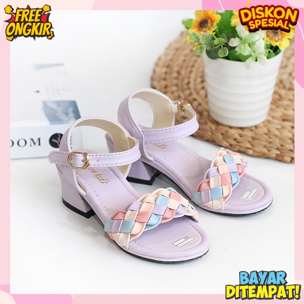 Hils Pesta Ank Sansal Bocah Bahan Ringan Heals Kecil Heels Anak Lucu Sandal Jinjit Amak Prempuan Bab