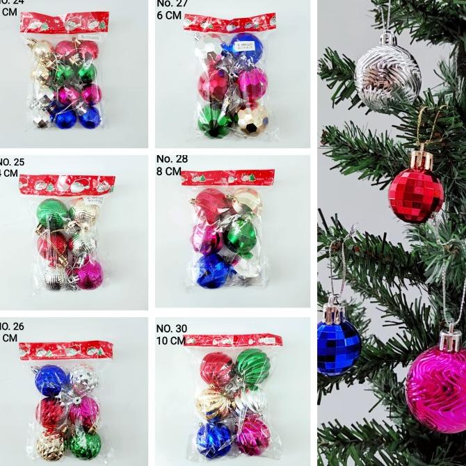 

New Ornamen Bola Natal Daimond Shape Gliter Gold Merah Sier Murah Grosir Original