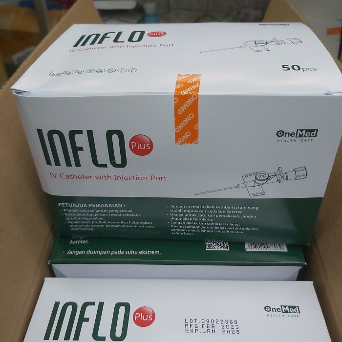 inflo plus 24g / infloplus 24 onemed / iv catheter with injection port -Tatasie