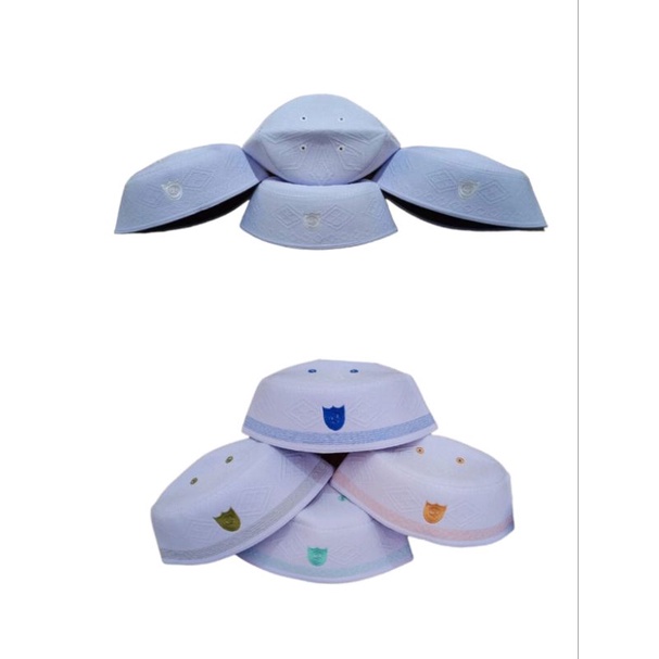 Peci Kopiah Spon Original Malaysia Asli Import Thailand Logo Serat Putih Dewasa Grosir