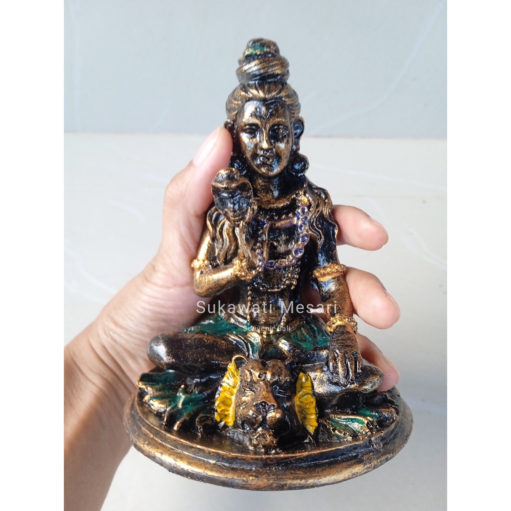 Dekorasi Keagamaan Patung Resin Dewa Siwa Mahadewa 12cm Tri Murti Dewa Dewa Dewi Hindhu