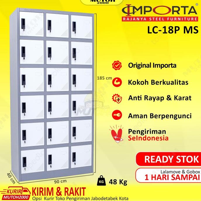 

Terbaik Importa Lc-18P Bt Ms Loker Besi 18 Pintu Locker 18 Pintu Full Plat Terbaik