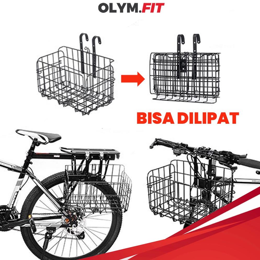 Keranjang Sepeda Lipat Foldable Basket Untuk Sepeda Dewasa MTB Seli Lipat Aksesoris Sepeda