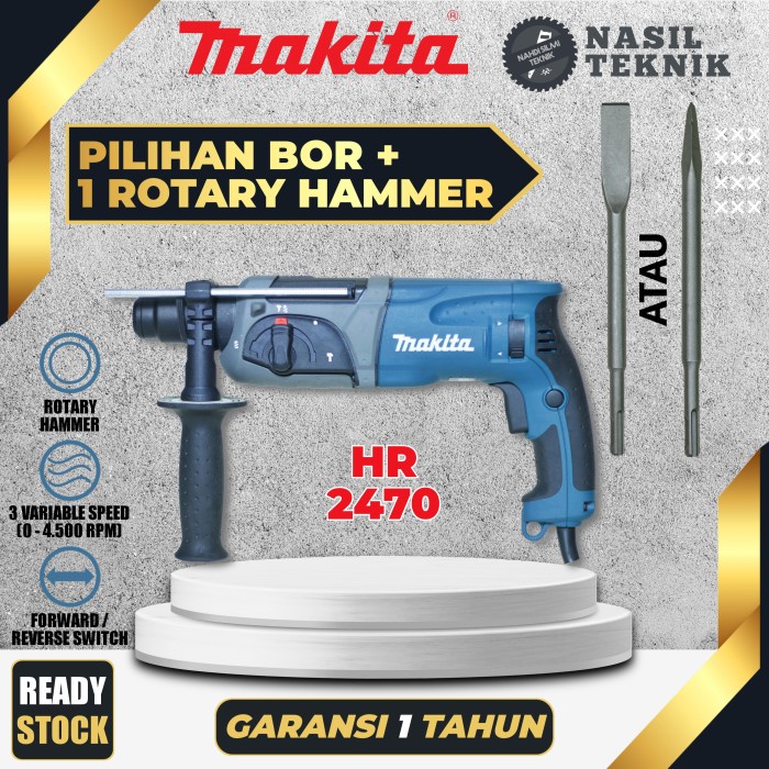 Promo Bor Beton Sds Makita Hammer Rotary Hr2470