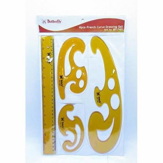 

Ready Butterfly Bt740 French Curve Drawing Set Penggaris Lengkung Pola Jahit Terbaik