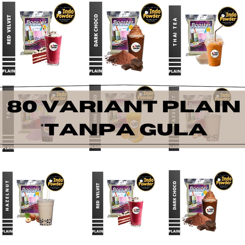 

Best! PLAIN 80 Bubuk Minuman Aneka Rasa @1kg - TANPA GULA (Bisa pilih variant 1Kg - 1 Rasa) ~