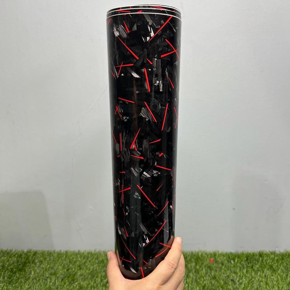 

Limited - Sticker Setiker motif carbon forged red ukuran 100cm x 50cm ..