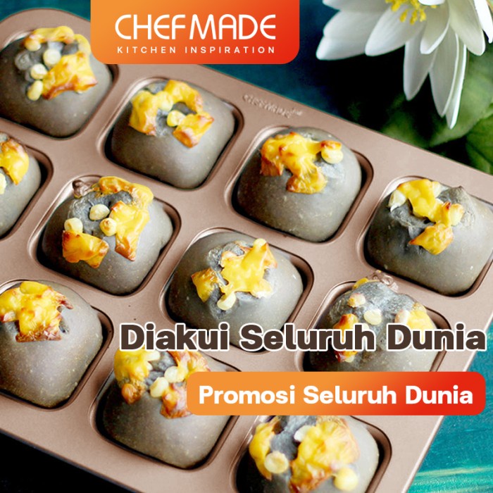 

✅Termurah Chefmade Loyang Brownies Anti Lengket 12 Lubang Loyang Kue Wk9149 Bisa Sameday