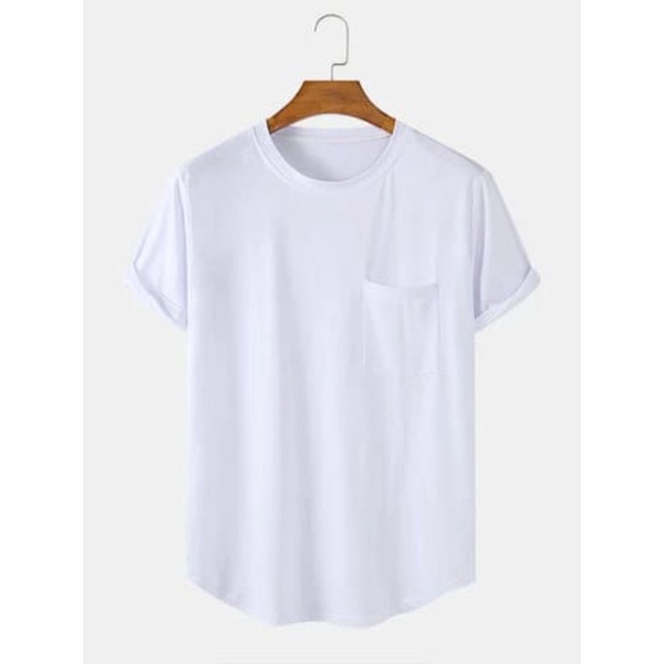 Kaos Oval Kantong Lengan Dek / Kaos Oval Pria / Kaos Pria Berkantong / Kaos Oval Cowok / Kaos Oval