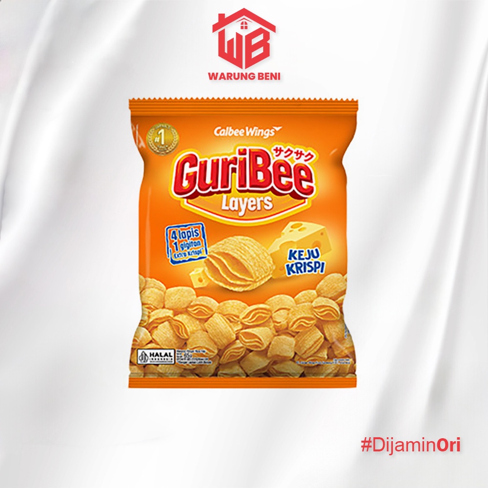 

Guribee Layers Makanan Ringan Keju 65 gr