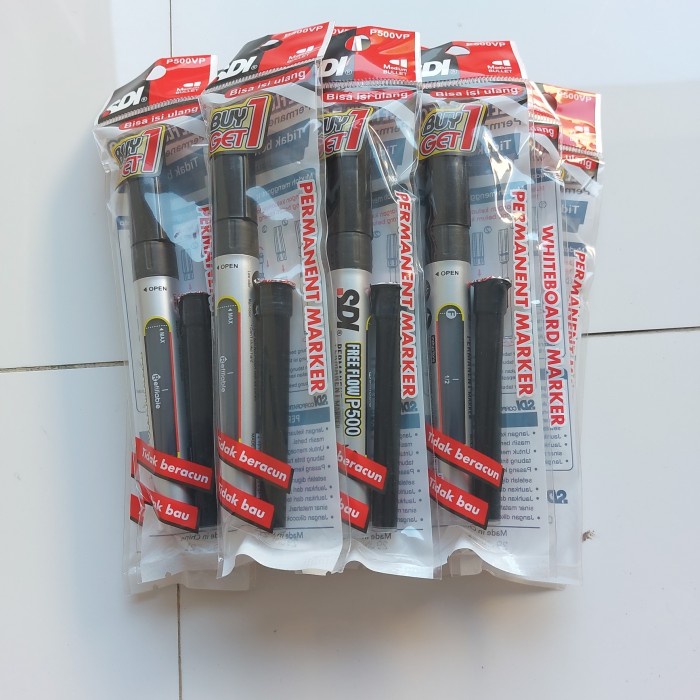 

Spidol Permanen SDI Hitam 1 Lusin Beli 1 Gratis 1 Refill