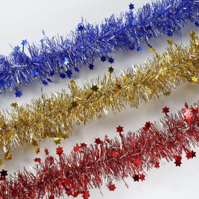 

Slinger Bintang Dekor Tinsel Hiasan Parcel Natal Pita Lilit Christmas Berkualitas