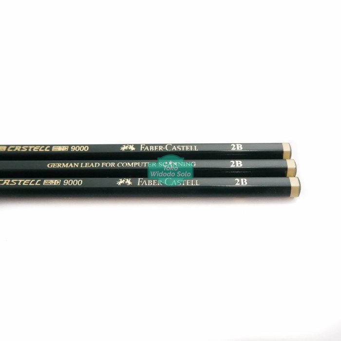 

Pensil 2B Faber Castell 9000 Hitam Ujian Kayu Serut 2B 1 Buah