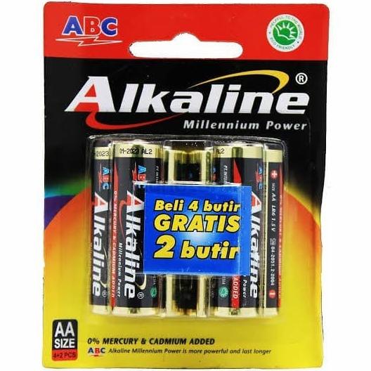 "'''] baterai alkaline aa isi 6
