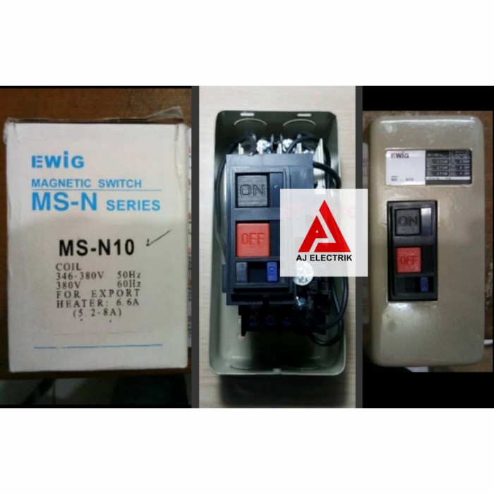 [New] Ewig Magnetic Starter 220V Msn10 / Dol Starter 220V / Motor Starter Terbatas