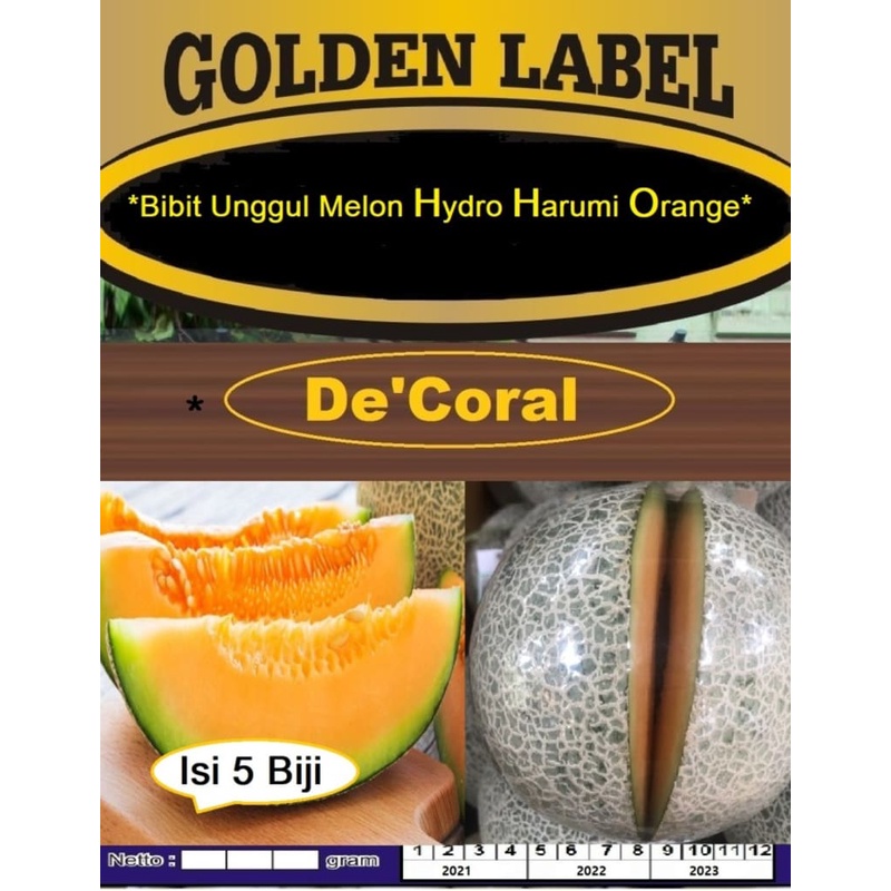 Bibit Unggul Melon Hydro Harumi Orange|Benih Melon Hydro Harumi Orange