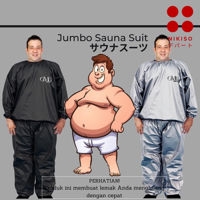 Sauna Suit Jumbo / Baju Olahraga Pria / Baju Pembakar Lemak